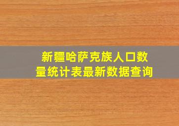 新疆哈萨克族人口数量统计表最新数据查询