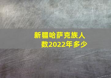 新疆哈萨克族人数2022年多少