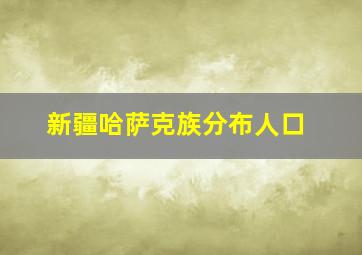 新疆哈萨克族分布人口