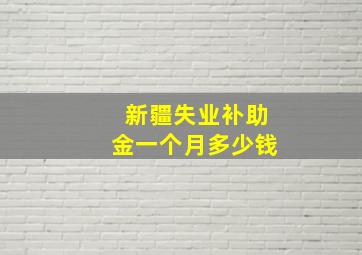 新疆失业补助金一个月多少钱