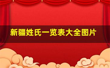 新疆姓氏一览表大全图片