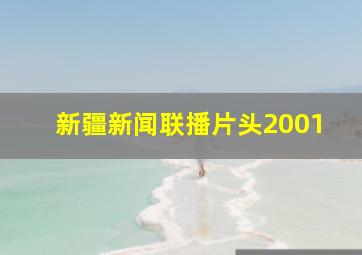 新疆新闻联播片头2001