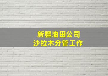 新疆油田公司沙拉木分管工作