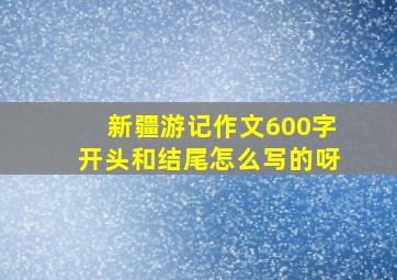 新疆游记作文600字开头和结尾怎么写的呀