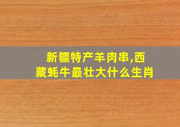 新疆特产羊肉串,西藏蚝牛最壮大什么生肖