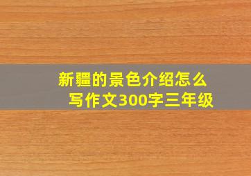 新疆的景色介绍怎么写作文300字三年级