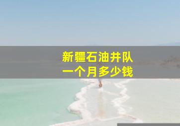 新疆石油井队一个月多少钱