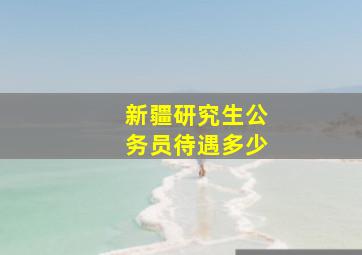 新疆研究生公务员待遇多少