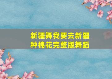 新疆舞我要去新疆种棉花完整版舞蹈