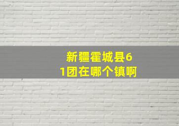 新疆霍城县61团在哪个镇啊