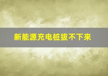 新能源充电桩拔不下来