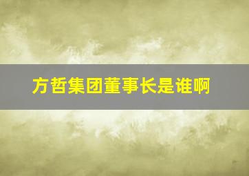 方哲集团董事长是谁啊