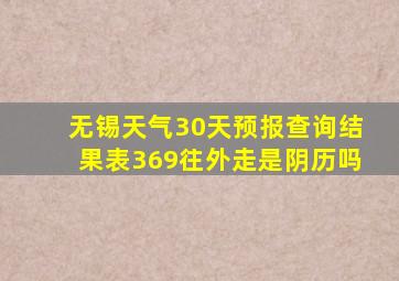 无锡天气30天预报查询结果表369往外走是阴历吗