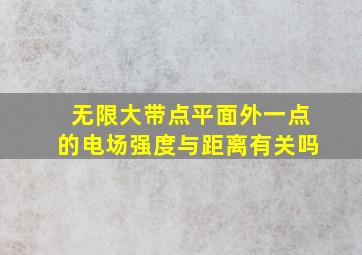 无限大带点平面外一点的电场强度与距离有关吗