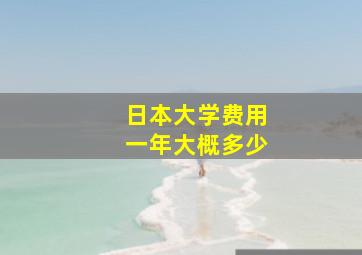 日本大学费用一年大概多少