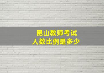 昆山教师考试人数比例是多少