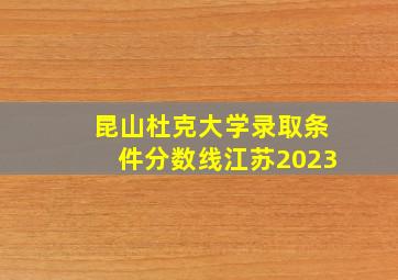 昆山杜克大学录取条件分数线江苏2023