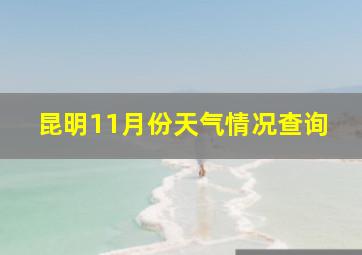 昆明11月份天气情况查询