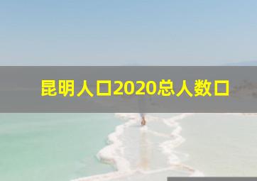 昆明人口2020总人数口