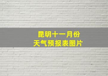 昆明十一月份天气预报表图片