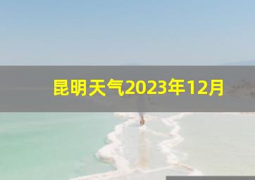 昆明天气2023年12月