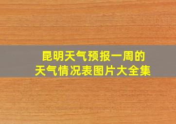 昆明天气预报一周的天气情况表图片大全集