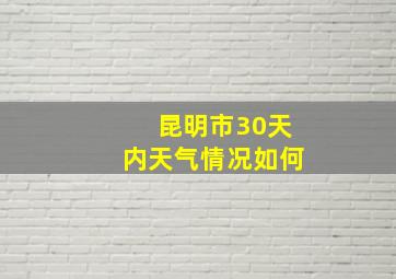 昆明市30天内天气情况如何