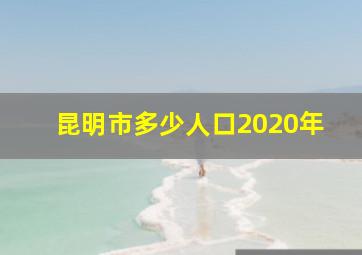 昆明市多少人口2020年