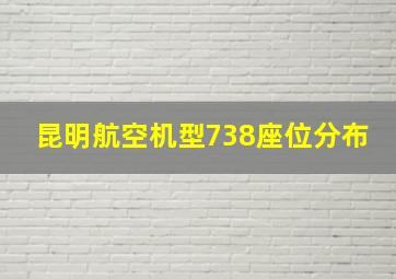 昆明航空机型738座位分布