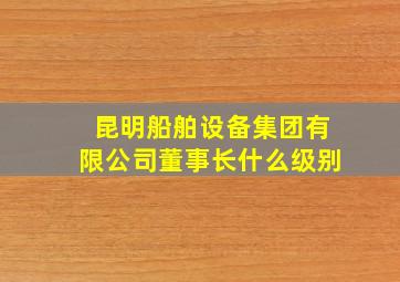 昆明船舶设备集团有限公司董事长什么级别