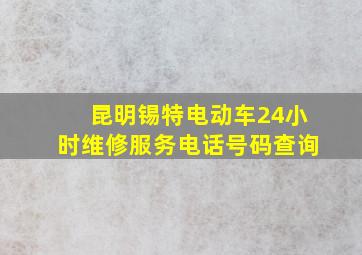 昆明锡特电动车24小时维修服务电话号码查询