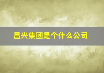 昌兴集团是个什么公司