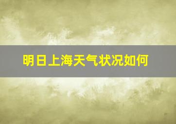 明日上海天气状况如何