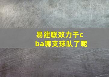 易建联效力于cba哪支球队了呢