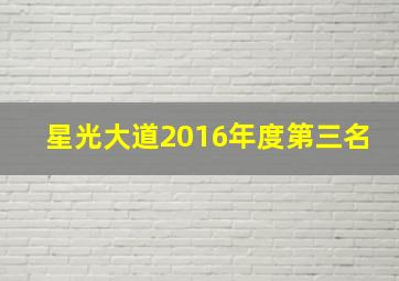 星光大道2016年度第三名