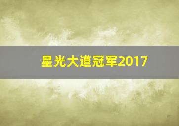 星光大道冠军2017