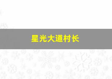 星光大道村长