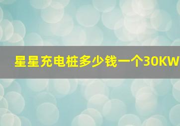 星星充电桩多少钱一个30KW