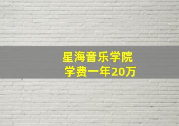 星海音乐学院学费一年20万