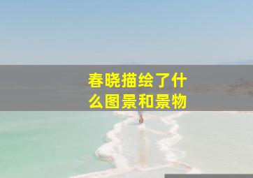 春晓描绘了什么图景和景物