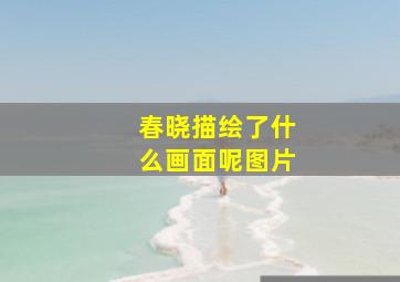 春晓描绘了什么画面呢图片