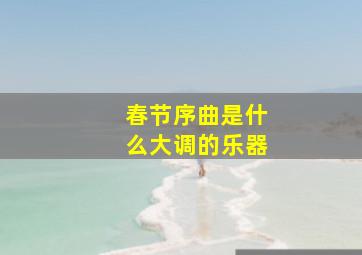 春节序曲是什么大调的乐器