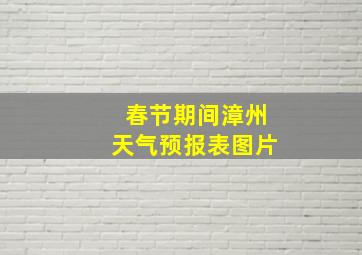 春节期间漳州天气预报表图片