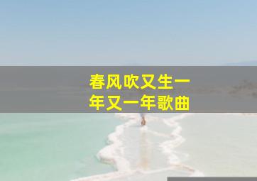 春风吹又生一年又一年歌曲