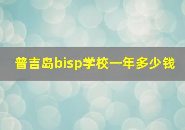 普吉岛bisp学校一年多少钱