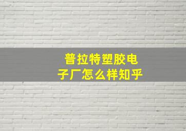 普拉特塑胶电子厂怎么样知乎