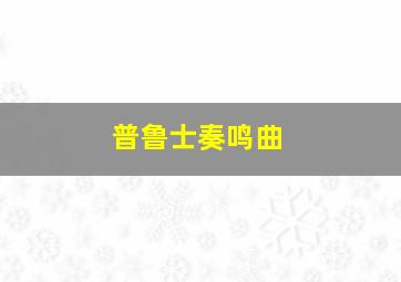 普鲁士奏鸣曲