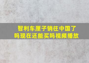 智利车厘子销往中国了吗现在还能买吗视频播放