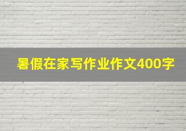 暑假在家写作业作文400字