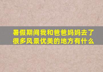 暑假期间我和爸爸妈妈去了很多风景优美的地方有什么